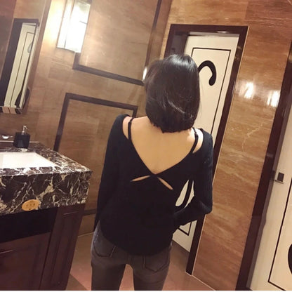 2025 Women's Suspender Pink Sweater Fake Two V-neck Pure Desire Base Knitted Sweater