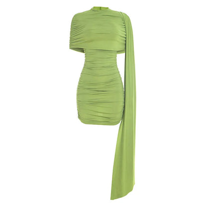 Summer Women Off Shoulder Ribbon Dress Fashion Streetwear Slim Wrap Hip Bodycon Party Dresses