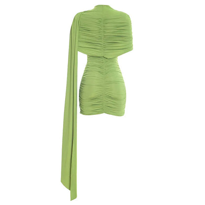 Summer Women Off Shoulder Ribbon Dress Fashion Streetwear Slim Wrap Hip Bodycon Party Dresses