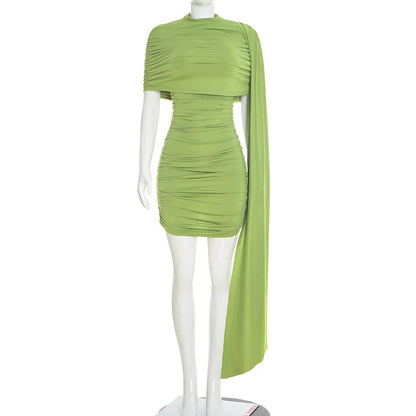 Summer Women Off Shoulder Ribbon Dress Fashion Streetwear Slim Wrap Hip Bodycon Party Dresses