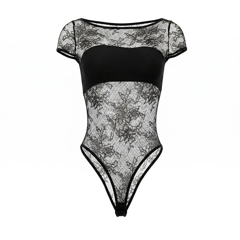 Spring Summer Women 2 Piece Dress Set Sexy Lace Patchwork Ruffle Ribbon Skirt Outfit Party Dress