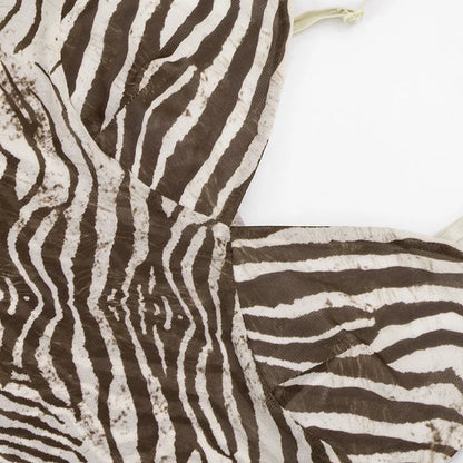 Women Summer Mesh Zebra Print V Neck Mesh Cami Tops
