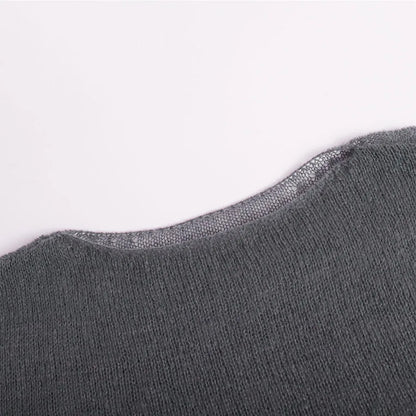 Sexy Transparent Sweater For Women 2024 Autumn Long Sleeve Top Knitted Loose Cozy Sweaters And Jumpers New In Knitwears