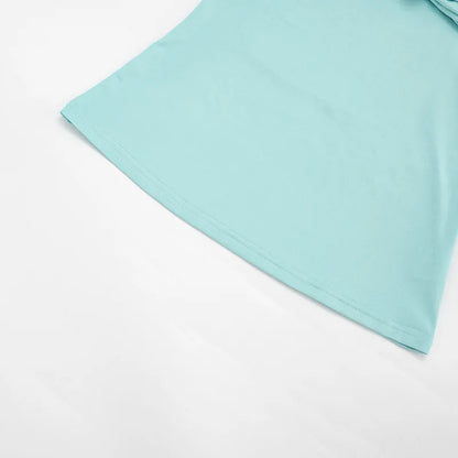 Women Solid Color Strapless Tube Top Sexy Tie Front Waist Shaping Crop T-shirt Summer Beach Vacation Spicy Girl Slim Fit Sleevel