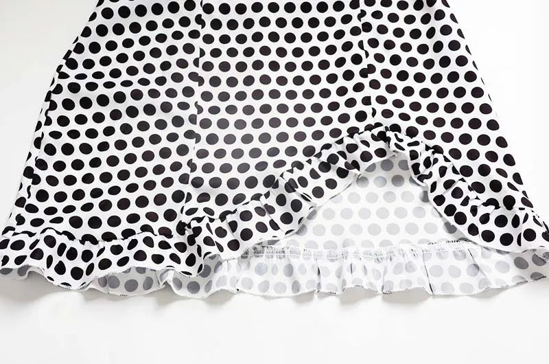 2026 Summer Polka Dot Halter Dress Women High Waist Backless Mini Dress Casual Party Short Dresses