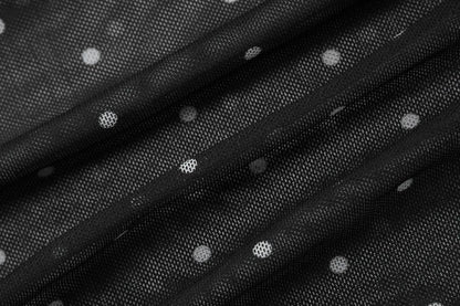2026 Summer Women Sexy V Neck Polka Dot Mesh Spliced Camisole Slim Fit Sleeveless Tank Tops Casual Vest