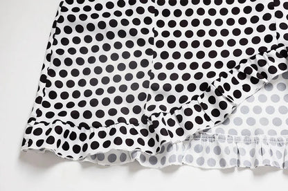 2026 Summer Polka Dot Halter Dress Women High Waist Backless Mini Dress Casual Party Short Dresses